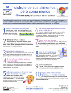 disfrute de sus alimentos, pero coma menos