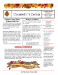 Counselor`s Corner Volume 1, Issue 3