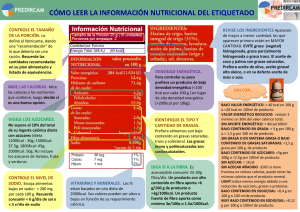 cómo leer la información nutricional del etiquetado
