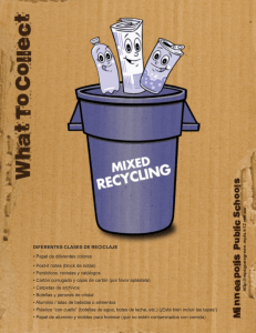 DIFERENTES CLASES DE RECICLAJE • Papel de diferentes