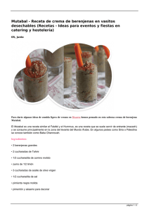 Mutabal - Receta de crema de berenjenas en vasitos
