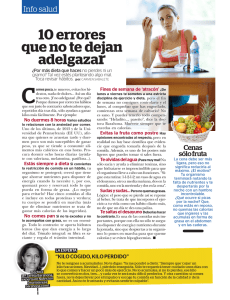 10 errores que no te dejan adelgazar