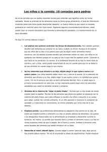 Los niños y la comida: 10 consejos para padres