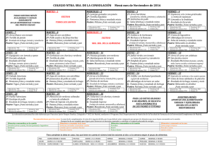 Menú de Noviembre - Colegio Nuestra Señora de la Consolación