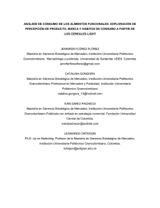 análisis de consumo de los alimentos funcionales. exploración