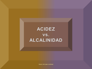 Acidez vs. Alcalinidad