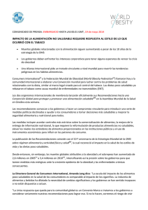 impacto de la alimentación no saludable requiere respuesta al estilo