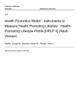 Health- Promoting Lifestyle Profile [HPLP II]