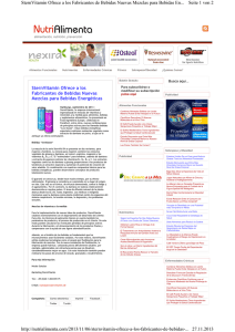 SternVitamin Ofrece a los Fabricantes de Bebidas Nuevas Mezclas