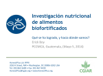 Investigación nutricional de alimentos biofortificados