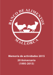 Memoria del Banco de Alimentos de Mallorca 2015