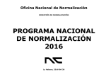 Programa Nacional de Normalización 2016