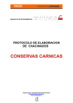 Protocolo Elaboración Conservas Cárnicas