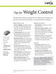 Tips for Weight Control