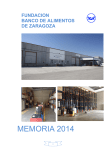 memoria 2014 - Fundación Banco de Alimentos de Zaragoza