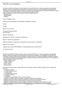 HACCP y/o pre-requisitos - mapacalidad.com