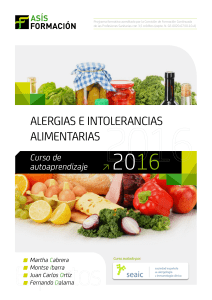 Alergias e intolerancias alimentarias. Dietas especiales. Programa