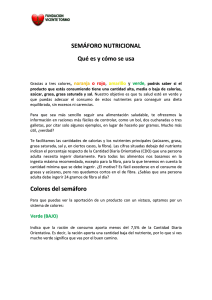 SEMÁFORO NUTRICIONAL Qué es y cómo se usa Colores del