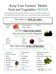 Keep Your Farmers` Market Fruit and Vegetables FRESH!