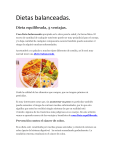 Dietas balanceadas.