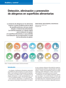 Detección, eliminación y prevención de alérgenos en