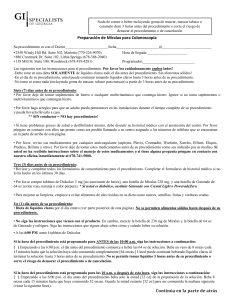 Preparación de Miralax para Colonoscopía Continúa en la parte de