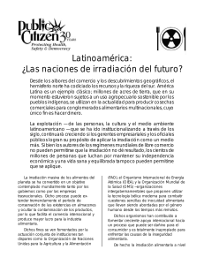 Latinoamérica: ¿Las naciones de irradiación del