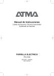 Manual Parrilla Electrica Atma