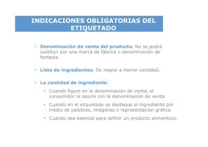 indicaciones obligatorias del etiquetado