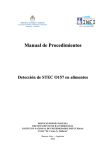 Manual de Procedimientos Detección de STEC O157 en alimentos