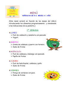 MENÚ 5 meses a 1 año - Ayuntamiento de El Rosario