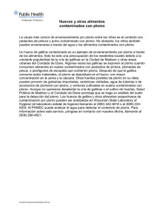 Huevos y otros alimentos contaminados con plomo
