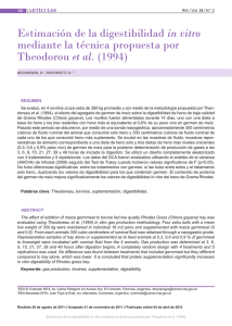 Estimación de la digestibilidad in vitro mediante la técnica
