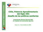 Chile, Potencia Agroalimentaria del Siglo XXI: desafío de las