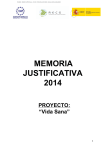 memoria justificativa 2014 - Sistema de Información de Promoción y