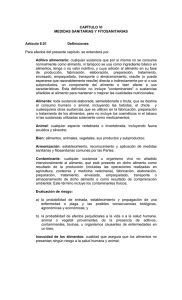CAPÍTULO VI MEDIDAS SANITARIAS Y FITOSANITARIAS Artículo