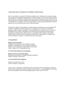 Servicios de comida y nutrici&oacute;n (FNS) haran modificaciones y