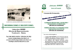 Alimentaci&ograve;n Natural e Intolerancias Alimentarias