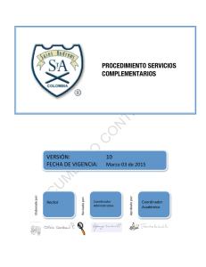 PROCEDIMIENTO SERVICIOS COMPLEMENTARIOS V10