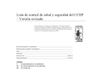 Lista de control de salud y seguridad del CCHP – Versión revisada