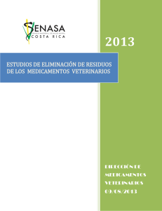 estudios de eliminación de residuos de los medicamentos veterinarios