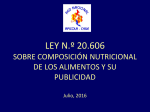 LEY N.º 20.606 SOBRE COMPOSICIÓN NUTRICIONAL DE LOS
