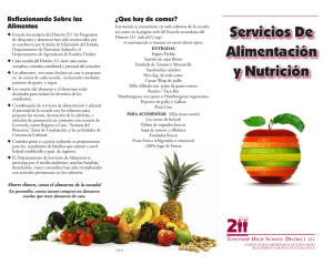 Servicios De Alimentación y Nutrición