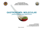 A Gastronomia Molecular - nueva ciencia interdisciplinaria UCV
