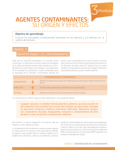 AGENTES CONTAMINANTES: SU ORIGEN Y EFECTOS