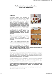 “Producción artesanal de alimentos: análisis y - Español