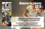 Memoria de Labores de Caritas Arquidiocesa del año 2013