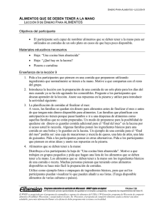 ALIMENTOS QUE SE DEBEN TENER A LA MANO LECCI&Oacute;N 9 DE