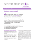 Patient Education Pamphlet, SP057, Síndrome premenstrual