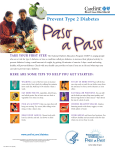 Paso a Paso - Preventing Diabetes Brochure Spanish Version
